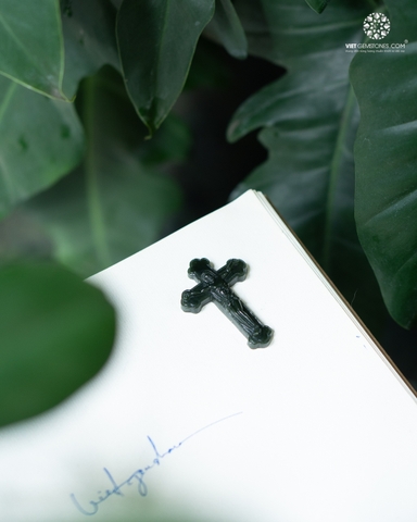 Mặt Dây Chuyền Thánh Giá Ngọc Bích size L