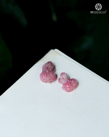Mặt Dây Chuyền Tỳ Hưu Đá Đào Hoa - Rhodochrosite