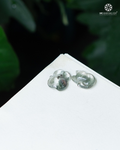 Mặt dây chuyền Hồ Ly Thạch Anh Ưu Linh dáng tròn