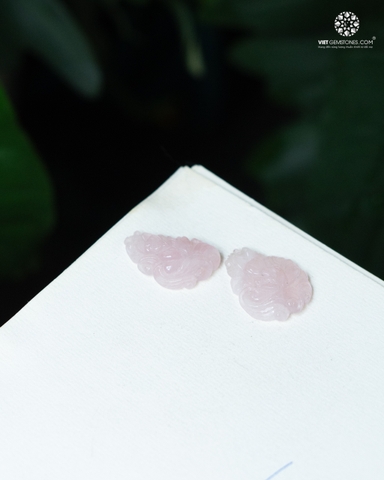 Mặt dây chuyền Cửu Vỹ Hồ Ly Thạch Anh Hồng