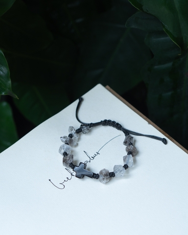 Vòng Tay Mala Mân Côi Herkimer Diamond