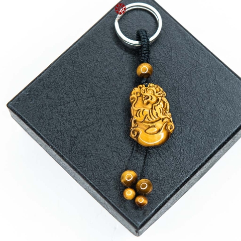 Móc khóa 12 Con Giáp Đá Mắt Hổ Vàng - Tuổi Dần