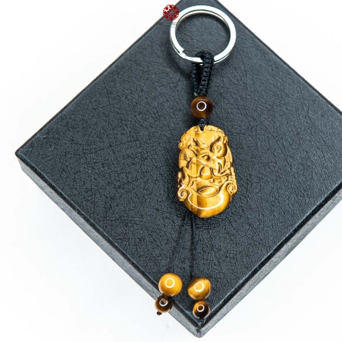 Móc khóa 12 Con Giáp đá Mắt Hổ Vàng - Tuổi Mão