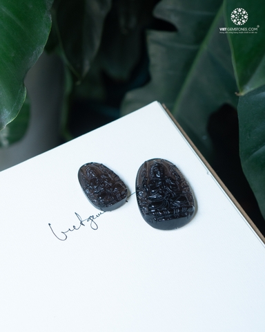 Mặt Dây Chuyền Quan Âm Thiên Thủ Thiên Nhãn Tuổi Tý Thạch Anh Khói