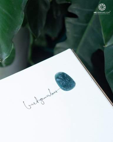 Mặt Dây Chuyền Phât Bản Mệnh 12 Con Giáp Cẩm Thạch Lam Ngọc