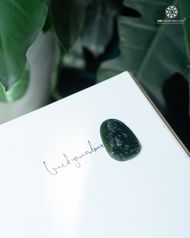 Mặt Dây Chuyền Phật A Di Đà Tuổi Tuất & Hợi  Ngọc Bích