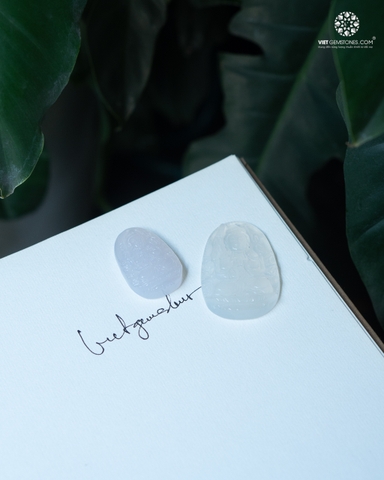 Mặt Dây Chuyền Quan Âm Thiên Thủ Thiên Nhãn Tuổi Tý Đá Mã Não Trắng