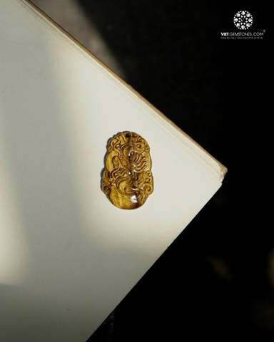 Móc khóa 12 Con Giáp đá Mắt Hổ Vàng - Tuổi Thìn