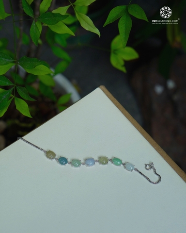 Lắc tay bạc Cẩm Thạch