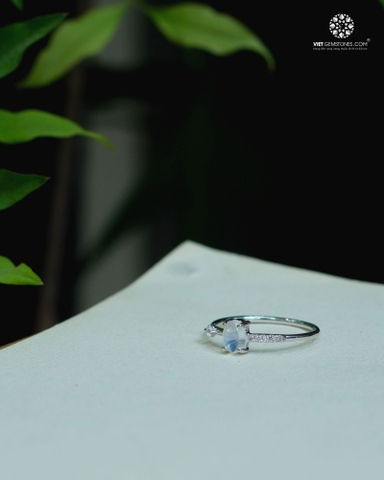 Nhẫn Bạc Đá Mặt Trăng - Moonstone 03