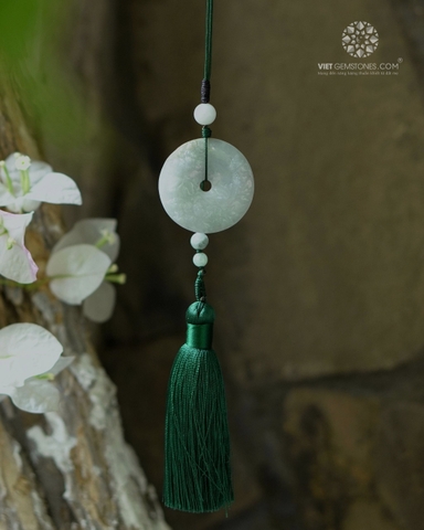 Ngọc Bội Treo Xe Khấu Hoa Cẩm Thạch - Jadeite