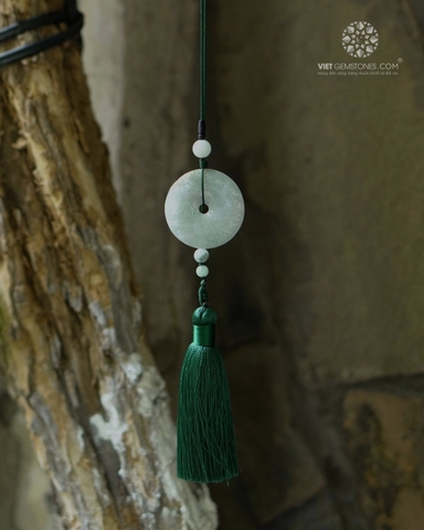 Ngọc Bội Treo Xe Khấu Hoa Cẩm Thạch - Jadeite
