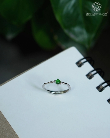 Nhẫn Bạc Phỉ Thuý - Jadeite 04