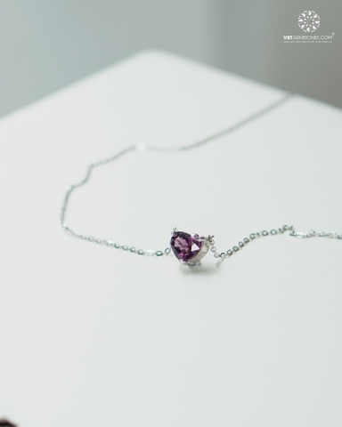 Mặt Dây Chuyền Spinel Bạc 950 Phủ Bạch Kim
