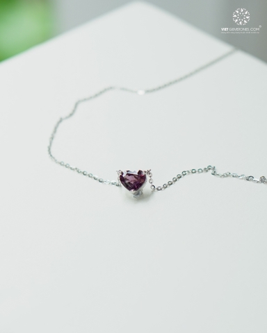 Mặt Dây Chuyền Spinel Bạc 950 Phủ Bạch Kim