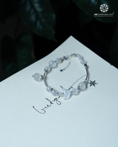 Lắc Tay Moonstone Mix Charm