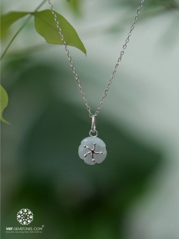 Mặt Dây Chuyền Hoa Mai Cẩm Thạch - Jadeite (chưa kèm dây đeo)
