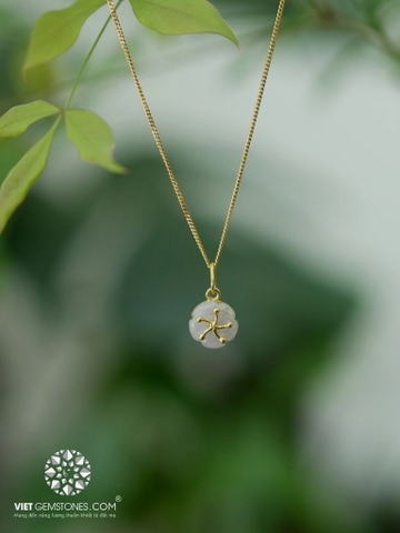 Mặt Dây Chuyền Hoa Mai Cẩm Thạch - Jadeite (chưa kèm dây đeo)