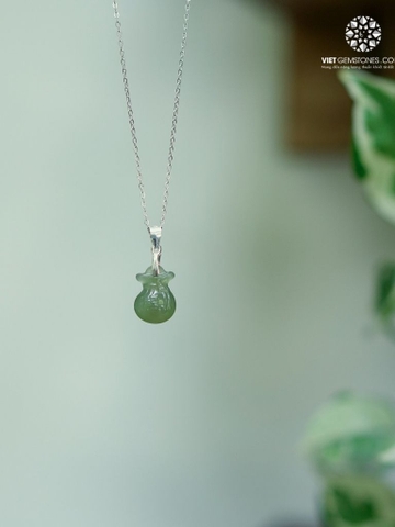 Mặt Dây Chuyền Túi Tiền Ngọc Hòa Điền (chưa kèm dây đeo)