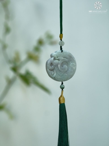 Ngọc Bội Treo Xe Long Phụng Cẩm Thạch - Jadeite