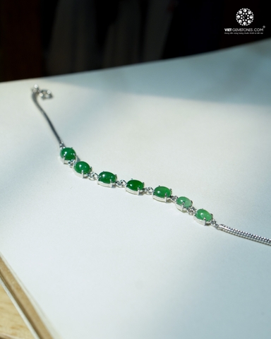 Lắc tay bạc Cẩm Thạch