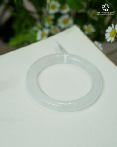 Vòng Nguyên Khối Thạch Anh Trắng - ClearQuartz 9mm