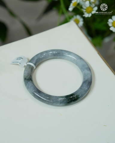 Vòng Nguyên Khối Cẩm Thạch Ô Kê Chủng