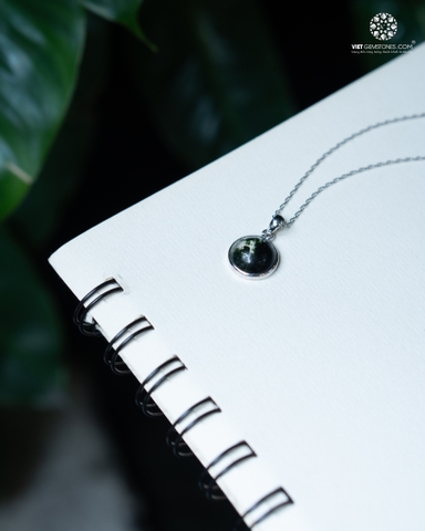 Mặt Dây Chuyền Thạch Anh Ưu Linh Xanh - Bạc 950 Phủ Bạch Kim (chưa kèm dây đeo)