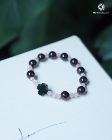 Chuỗi Mân Côi Ngọc Hồng Lựu - Garnet cho bé