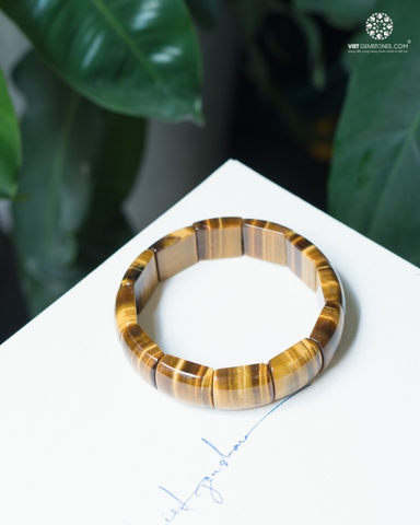 Vòng Bản Lớn Đá Mắt Hổ Vàng