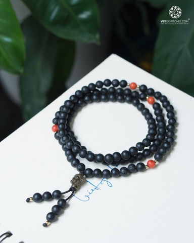 Chuỗi 108 hạt đá Núi lửa 6mm