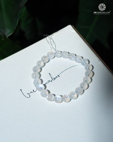 Vòng Tay Đá Mặt Trăng (Moonstone) 9mm