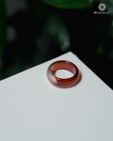 Nhẫn nguyên khối Mã Não Đỏ size Nam