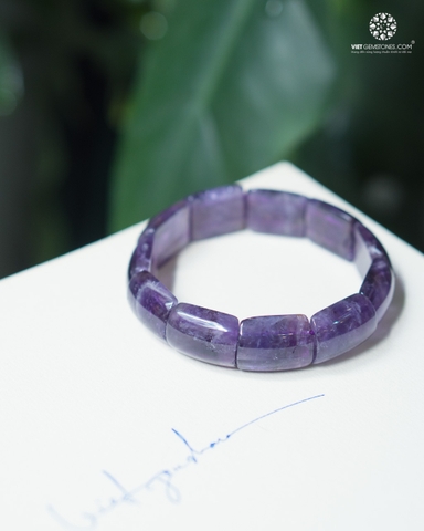 Vòng bản lớn thạch anh tím đậm