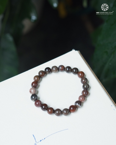 Vòng tay Gỗ Hoá Thạch 08mm