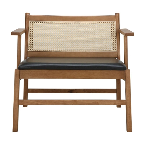 Sofa Đơn Gỗ Cao Su TAKAYAMA Màu Nâu W79xD75.5xH73.5Cm