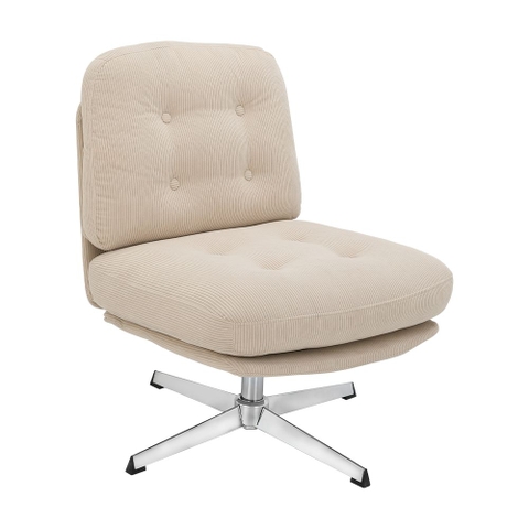 Sofa Đơn Sợi Tổng Hợp HUDSON Màu Trắng W62xD77xH86 Cm