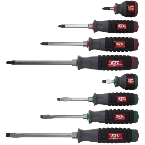 Bộ tô vít đóng 8 cây cán nhựa cứng KTC TPMD18 Nhật Bản