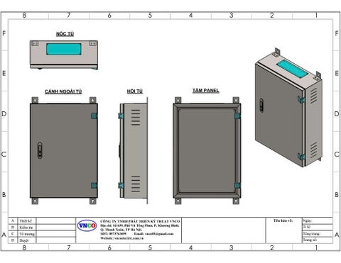 Vỏ tủ KT: C900xR600xS200
