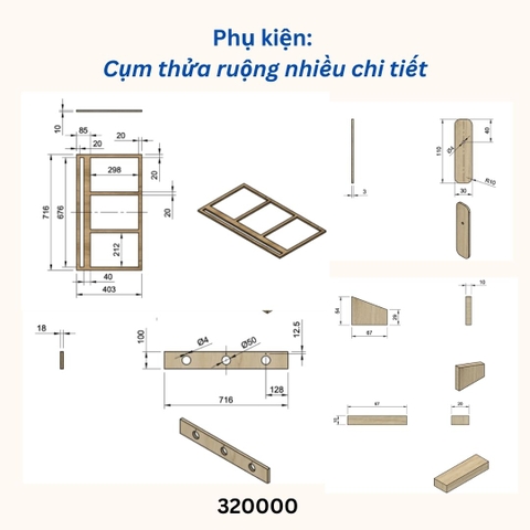 Cụm thửa ruộng tưới tiêu nhiều chi tiết