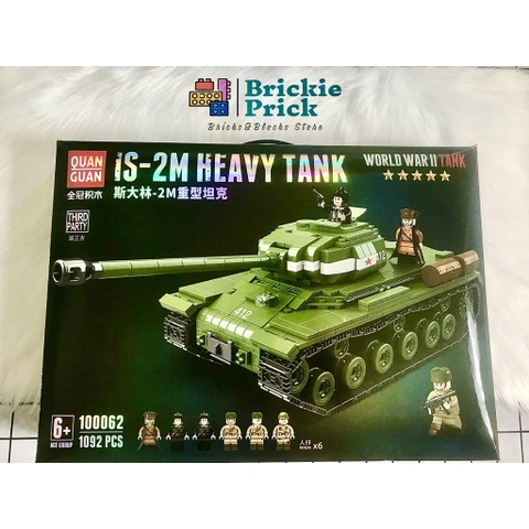 Non Lego Army IS- 2M HEAVY TANK - Mô hình láp ráp Xe tăng chiến đấu Lego- BRICKIE PRICK