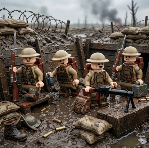 Đồ Chơi Lắp Ráp Nhân Vật Chiến Binh Anh WW1