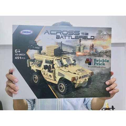 Non Lego Army Xe Jeep Quân Sự- Mô hình láp ráp Xe Chiến Đấu Lego- BRICKIE PRICK