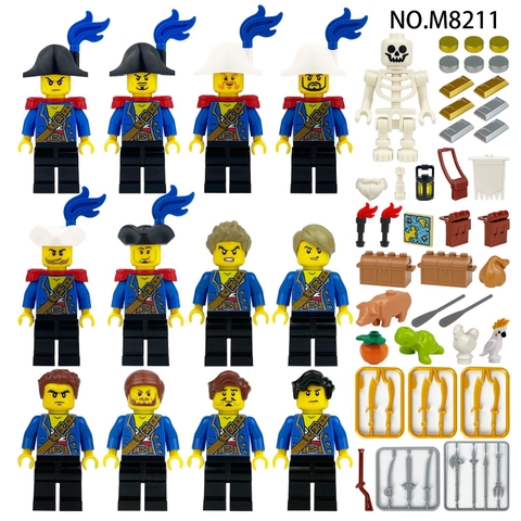 (Set 12 Con) Đồ Chơi Lắp Ráp Minifigure Hải Quân Full Phụ Kiện