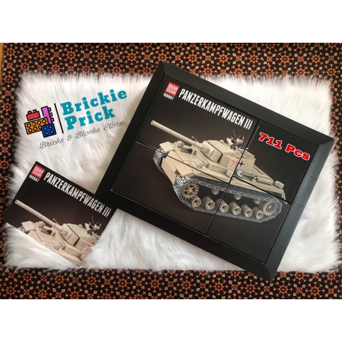 Đồ Chơi Lắp Ráp Mô Hình Quân Đội Xe Tăng Chiến Đấu PANZERKAMPFWAGEN III - Đồ chơi lắp ráp - Brickie Prick