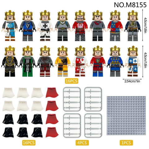 Đồ Chơi Lắp Ráp Hiệp Sĩ Trung Cổ Set 12 Nhân Vật Đầy Đủ Phụ Kiện