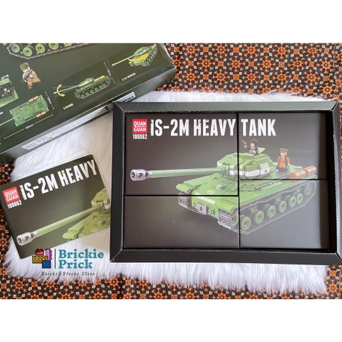 Non Lego Army IS- 2M HEAVY TANK - Mô hình láp ráp Xe tăng chiến đấu Lego- BRICKIE PRICK