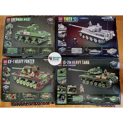 Non Lego Army Xe Tăng SHERMAN M4A1 - Mô hình láp ráp Xe tăng chiến đấu Lego- BRICKIE PRICK
