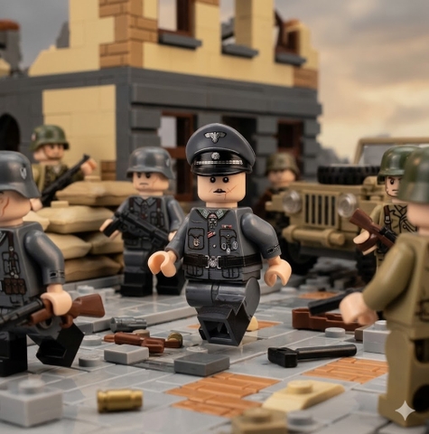 Đồ Chơi Lắp Ráp Mô Hình Nhân Vật Chiến Binh Otto Skorzeny