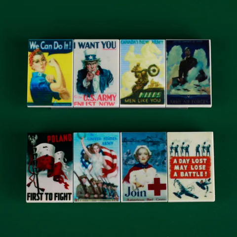 Đồ Chơi Lắp Ráp Mô Hình Phụ Kiện WW2 Áp Phích Chiến Tranh MOC CUSTOM